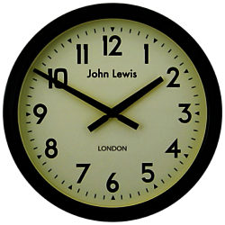 Lascelles Personalised Case Clock, Dia.37cm Black